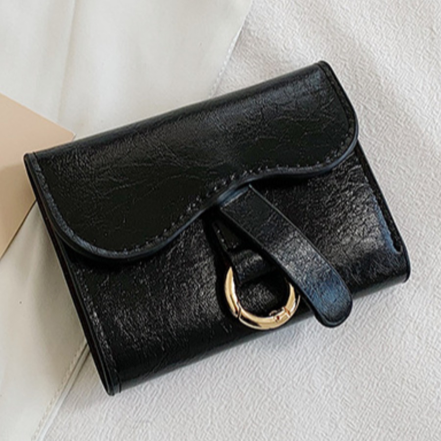 

Lovely Casual Basic Black Coin Purses