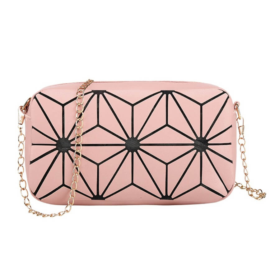 

Lovely Chic Print Chain Strap Pink Crossbody Bag