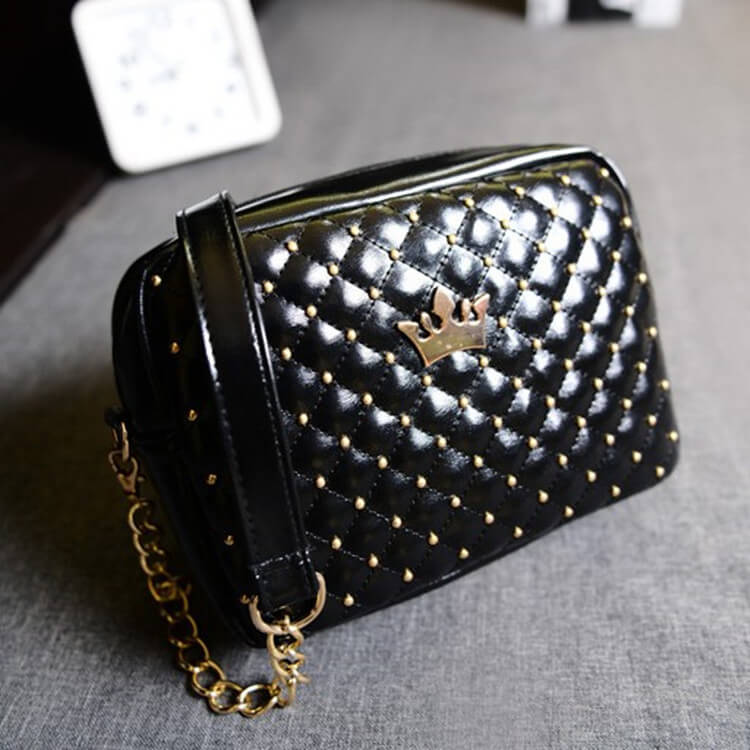 

Lovely Trendy Chain Strap Black Crossbody Bag