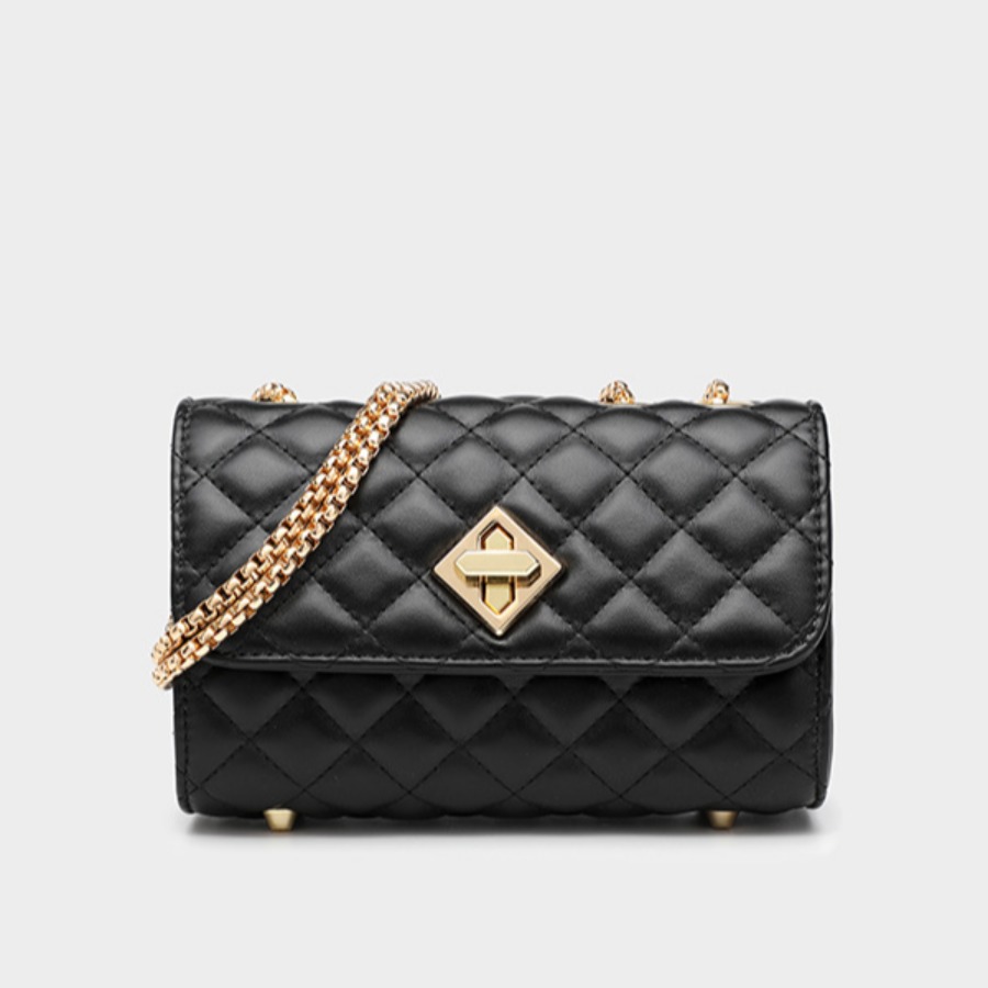 

Lovely Stylish Chain Strap Gold Crossbody Bag