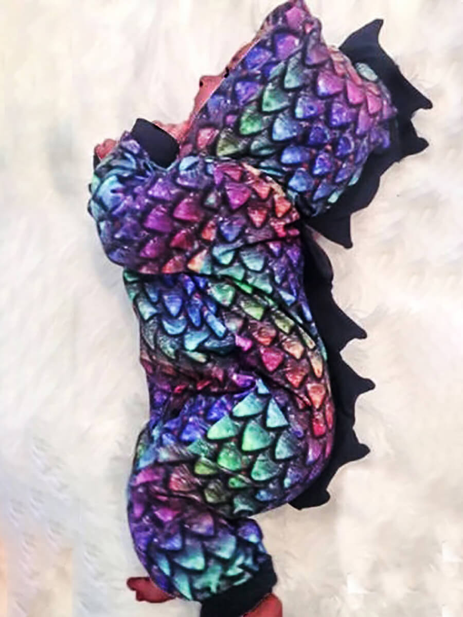 

Lovely Sweet Hooded Collar Multicolor Girl One-piece Jumpsuit, Multi