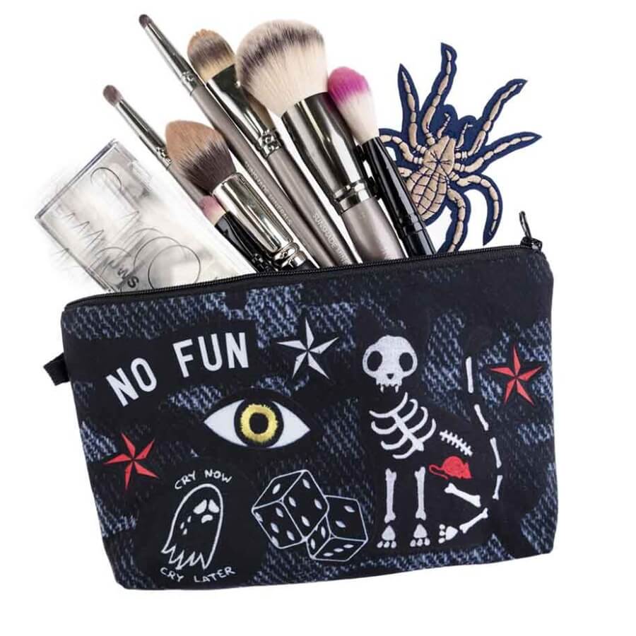 

Lovely Stylish Print Black Makeup Bag