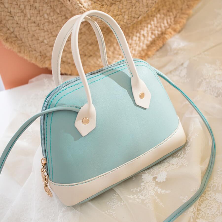 

Lovely Trendy Patchwork Blue Crossbody Bag