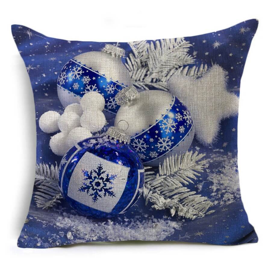 

Lovely Trendy Print Blue Decorative Pillow Case