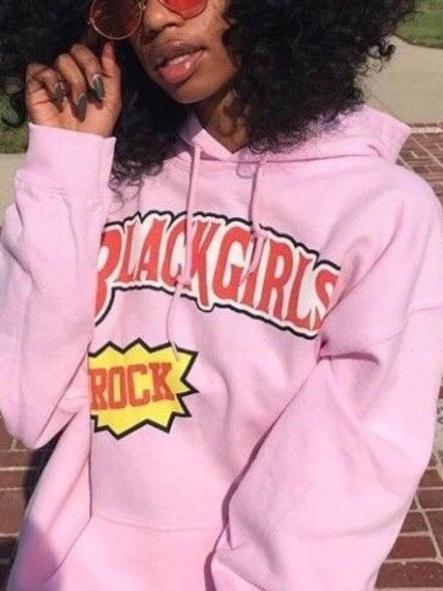 

Lovely Leisure Hooded Collar Letter Print Pink Hoodie
