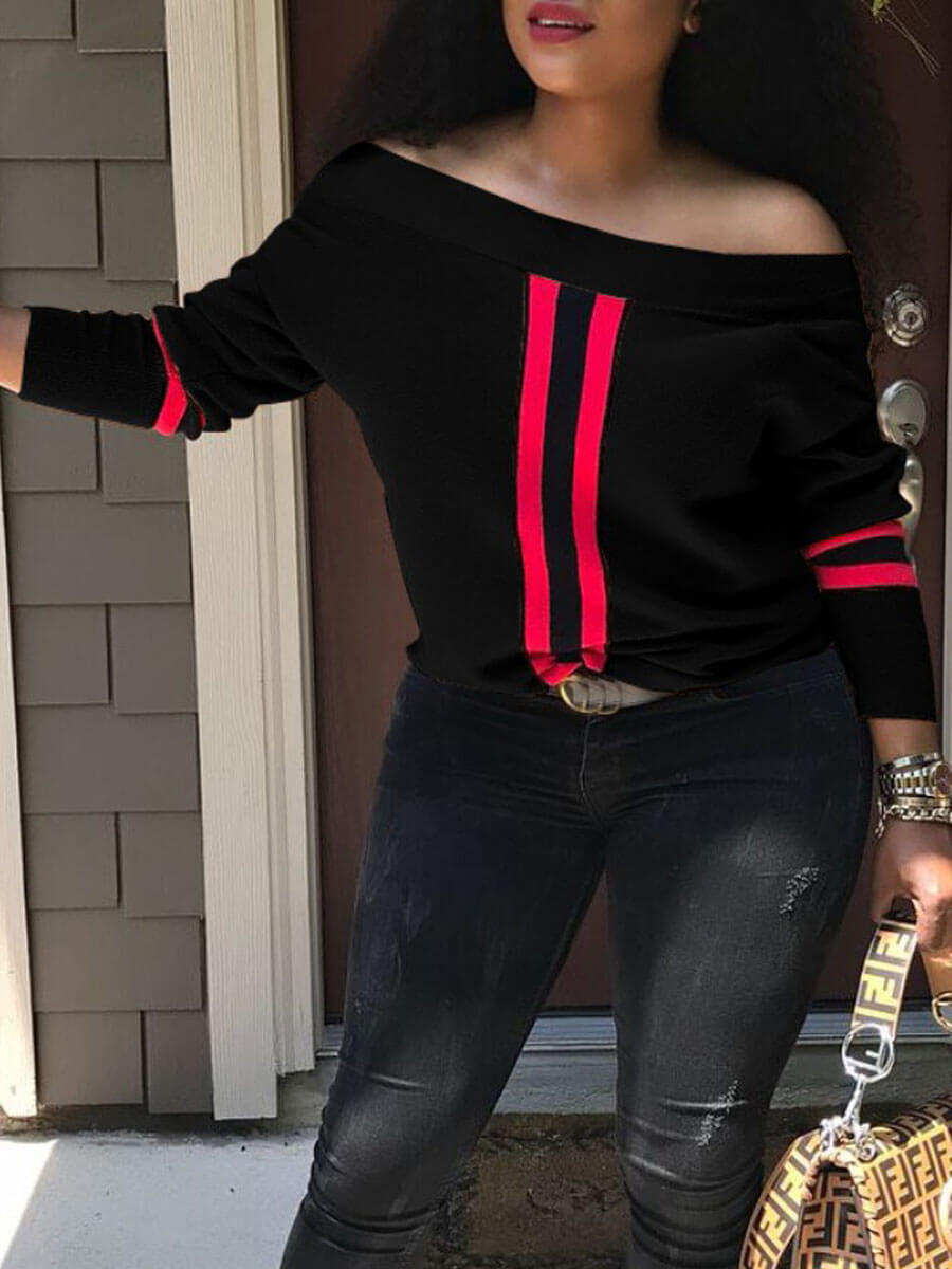 

Lovely Leisure Patchwork Black Blouse