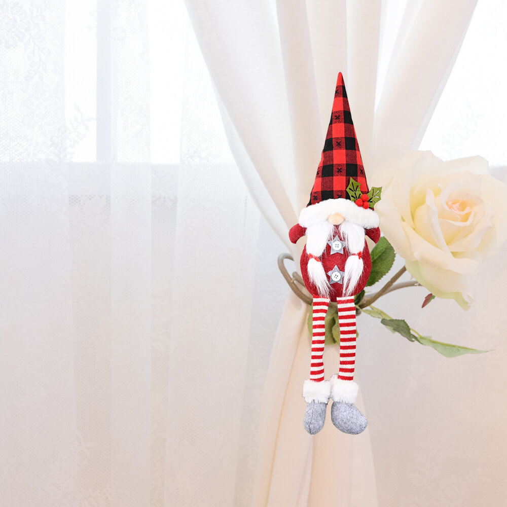 

Lovely Christmas Day Cartoon Red Decorative Curtain Buckle