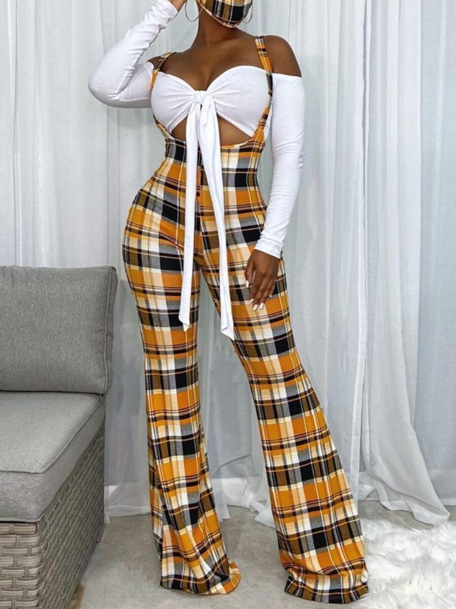 yellow one piece jumpsuit