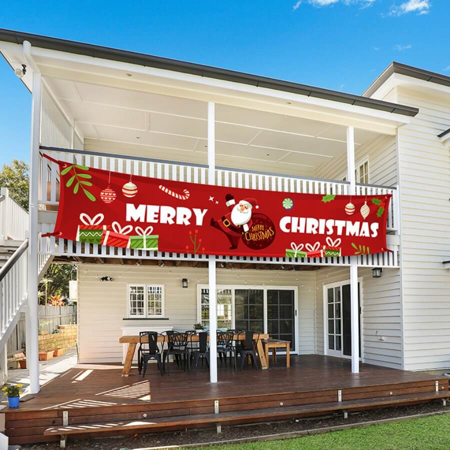 

Lovely Christmas Day Print Red Decorative Wall Cloth