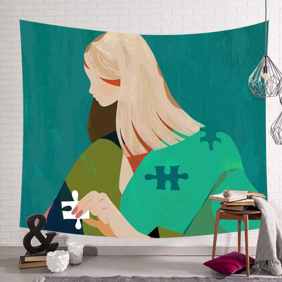 

Lovely Stylish Print Green Decorative Wall Cloth