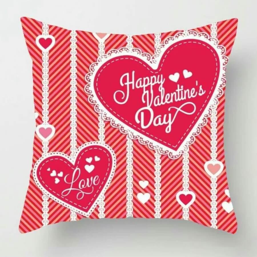 

Lovely Chic Print Red Decorative Pillow Case