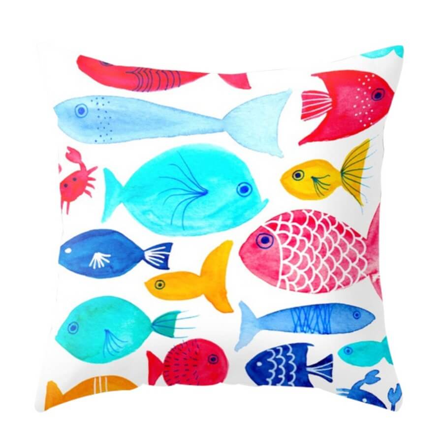 

Lovely Chic Print Multicolor Decorative Pillow Case, Multi