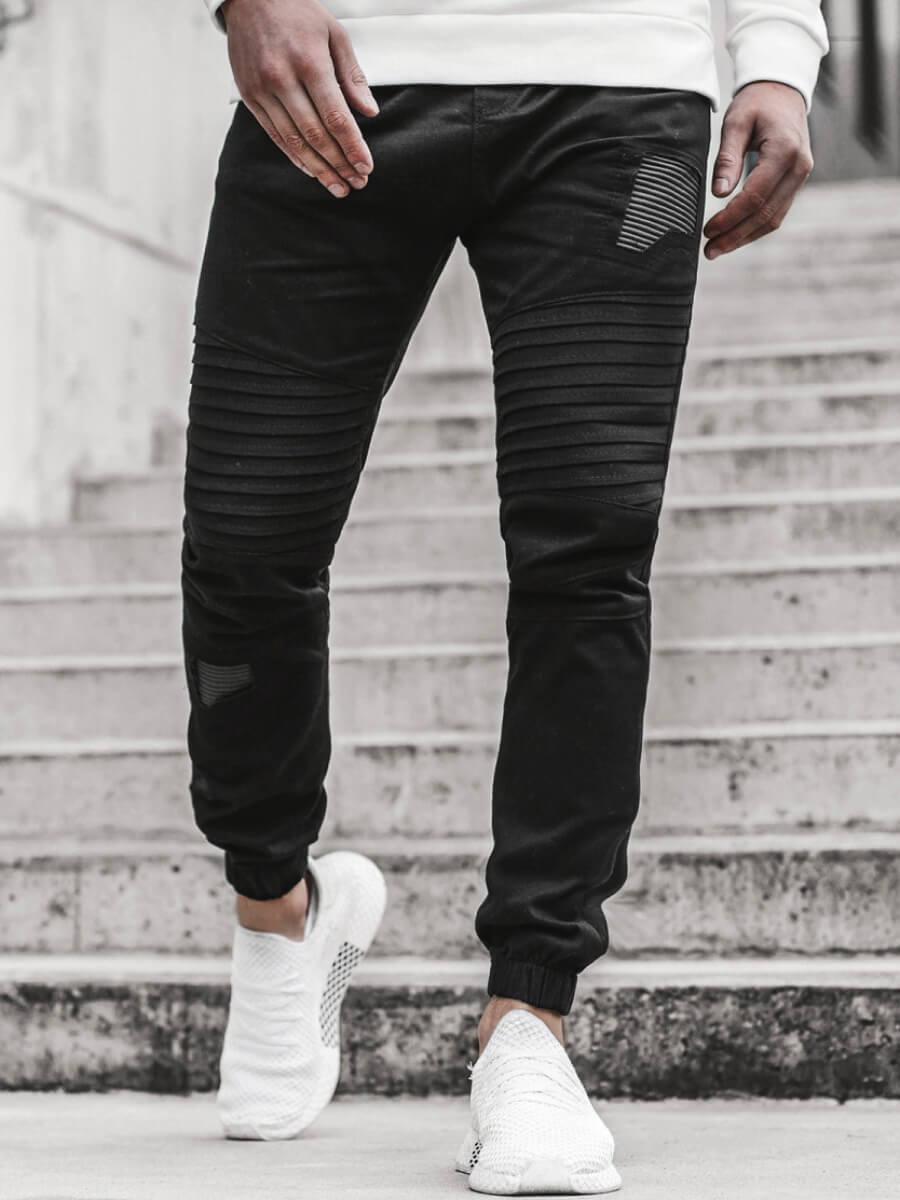 

Lovely Casual Patchwork Black Men Pants