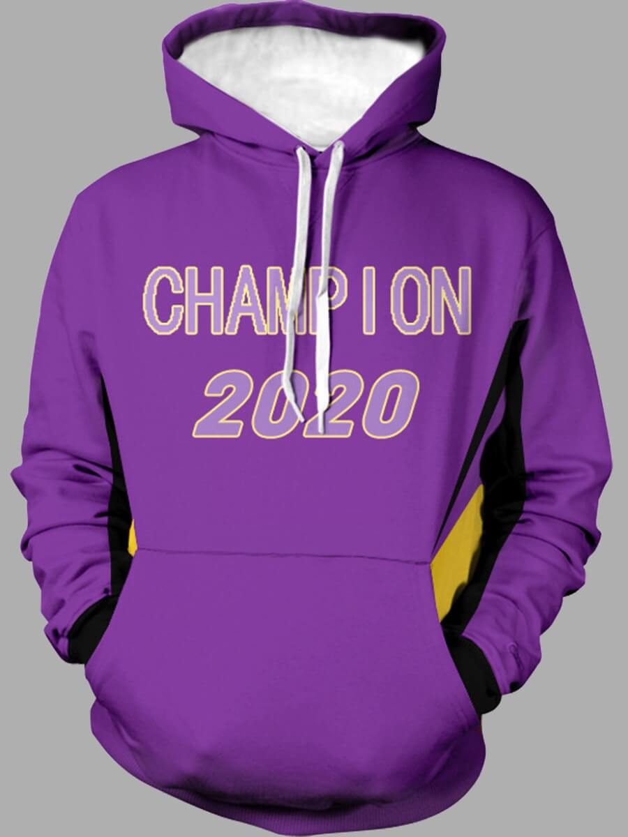 

Lovely Street Hooded Collar Letter Print Purple Men Hoodie