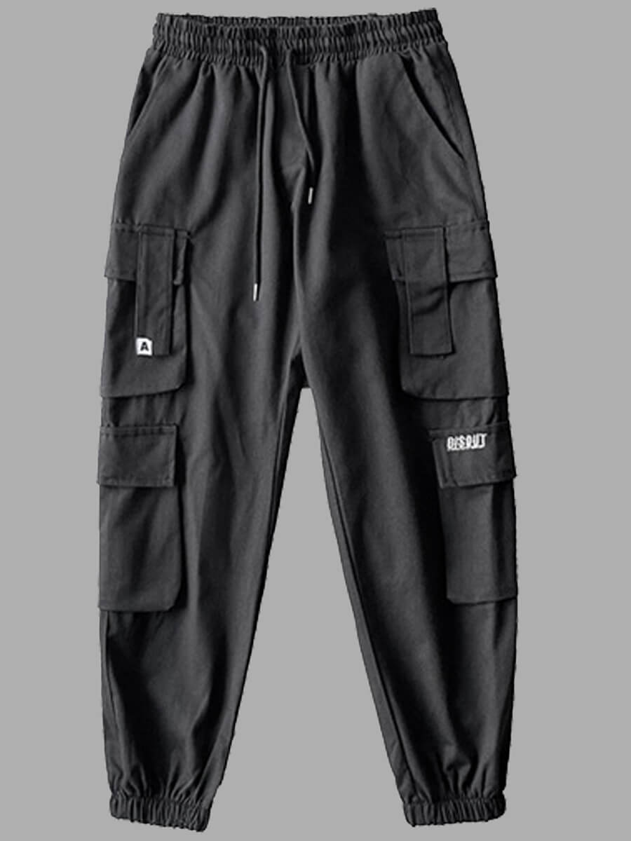 

Lovely Casual Pocket Patched Black Men Pants