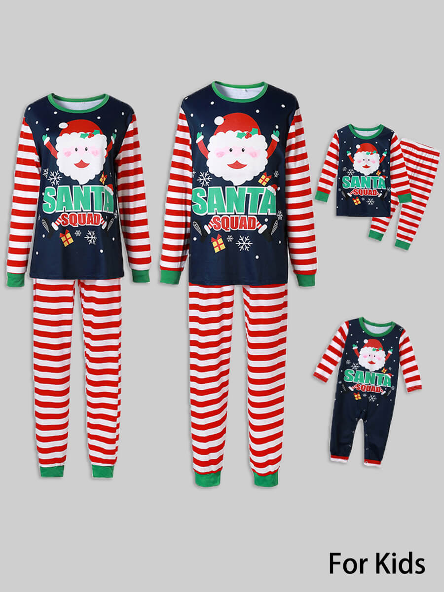 

Lovely Family O Neck Cartoon Print Dark Blue Girl Two-piece Pants Set, Girls