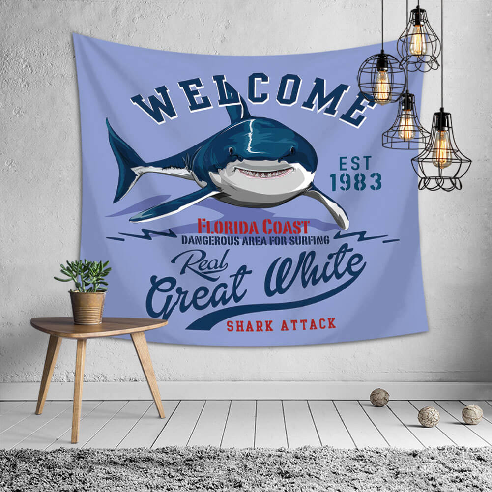 

Lovely Chic Cartoon Print Blue Decorative Wall Cloth