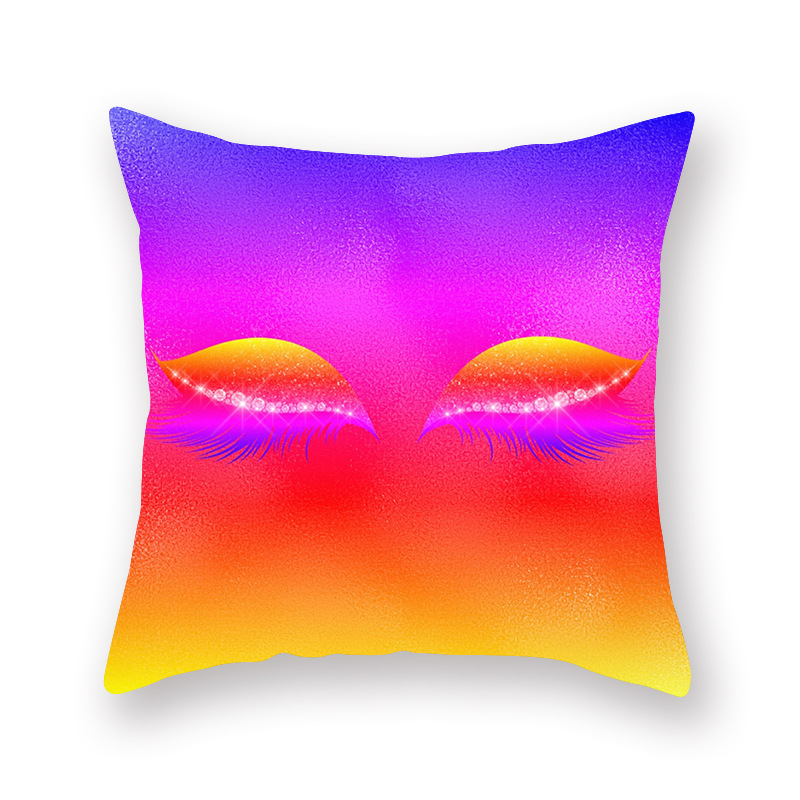 

Lovely Trendy Print Multicolor Decorative Pillow Case, Multi