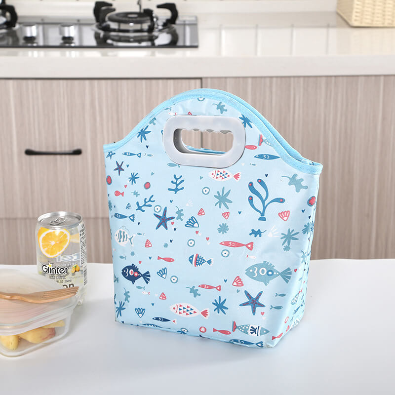 

Lovely Stylish Print Blue Lunch Box Bag