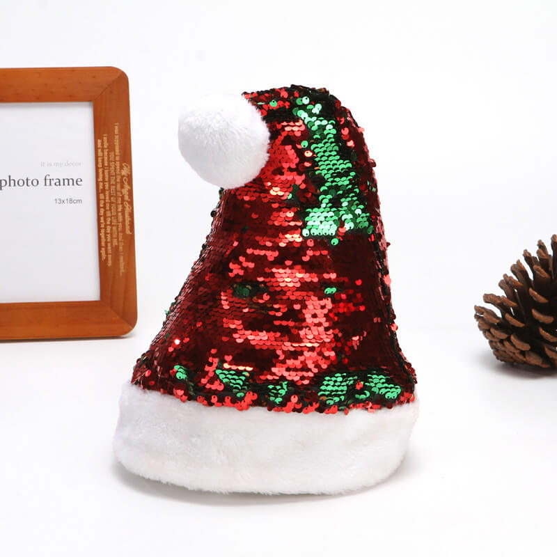 

Lovely Christmas Sequined Red Hat