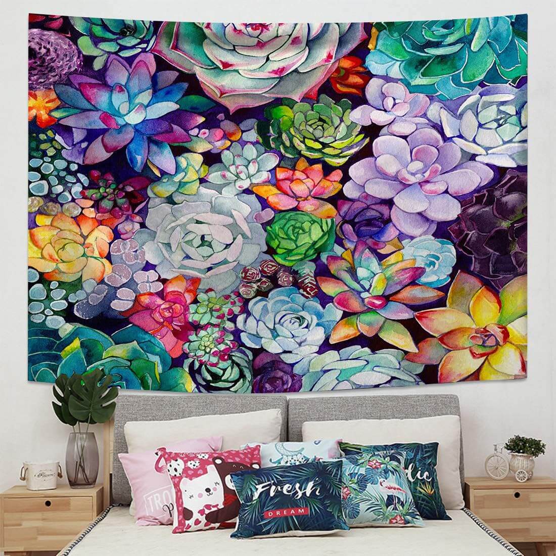 

Lovely Trendy Print Multicolor Decorative Wall Cloth, Multi