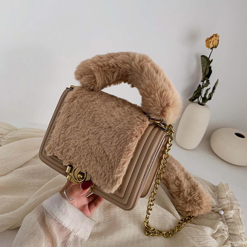 

Lovely Trendy Chain Strap Khaki Crossbody Bag
