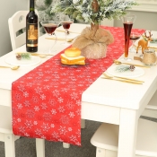 Lovely Stylish Print Red Table Linens
