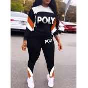 Lovely Sportswear Hooded Collar Print Patchwork Bl