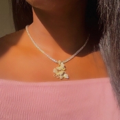 Lovely Trendy Butterfly Gold Necklace