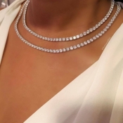 LW Trendy Hollow-out Silver Necklace