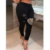 LW BASICS Plus Size Casual Patchwork Broken Holes 