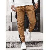 lovely Casual Pocket Patched Brown Men Pants