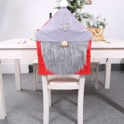 Lovely Christmas Day Patchwork Grey Chair Cover