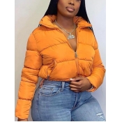 Lovely Casual Turndown Collar Zipper Design Croci 