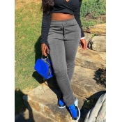 Lovely Street Fold Design Grey Pants