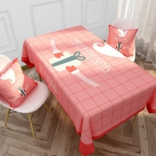 Lovely Stylish Print Pink Table Linens