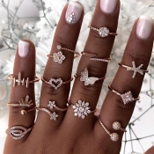 Lovely Chic 13-piece Gold Ring