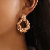 Lovely Casual Hollow-out Gold Earring