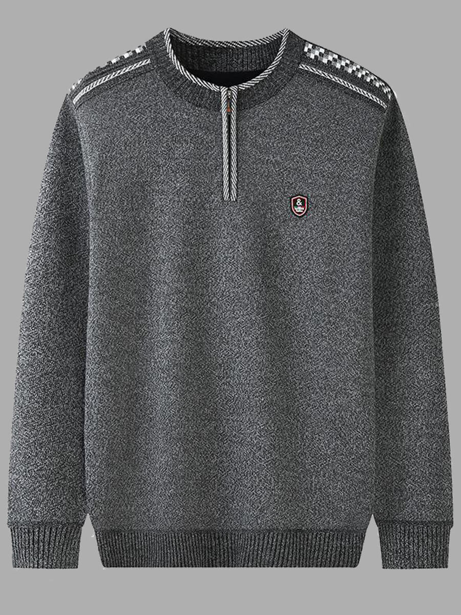 

Lovely Casual O Neck Patchwork Dark Grey Men Hoodie