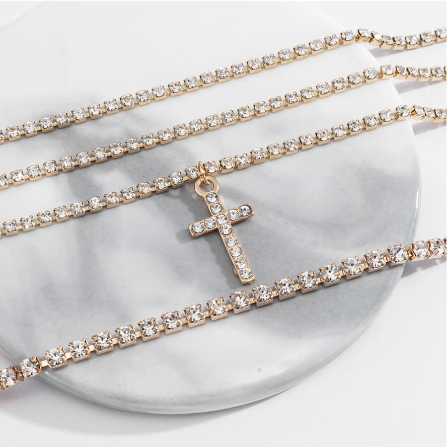 

Lovely Stylish Cross Gold Necklace