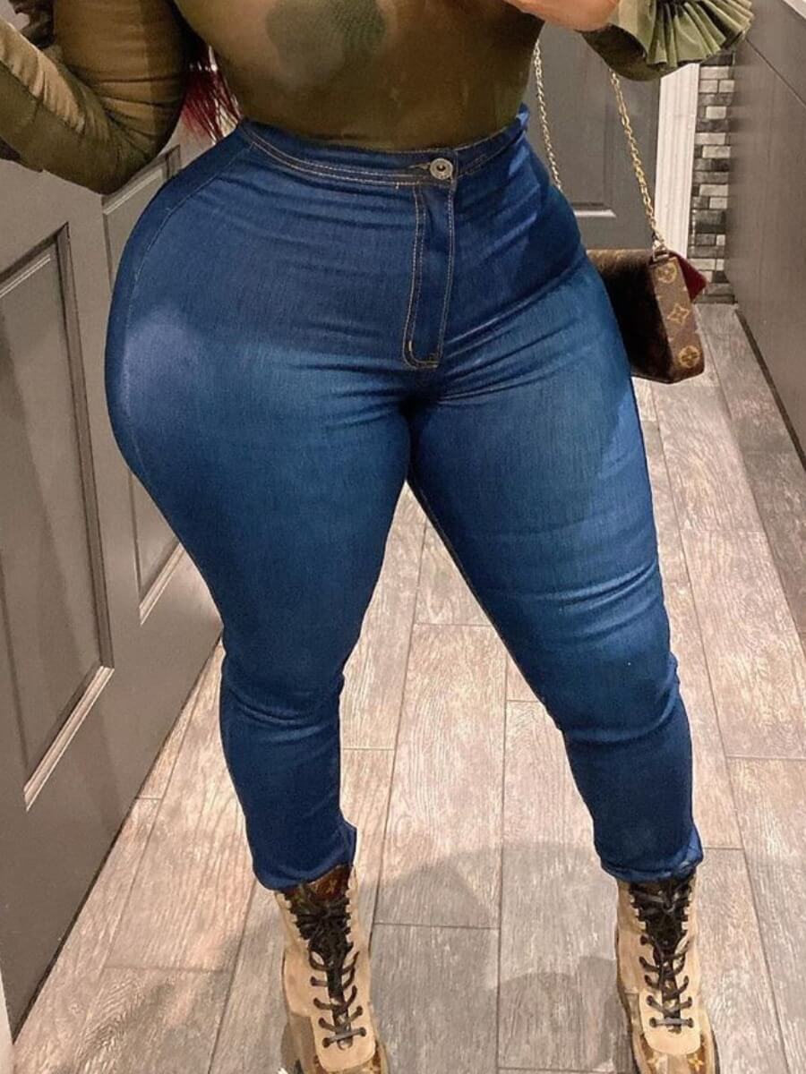 

Lovely Casual Basic Skinny Blue Jeans