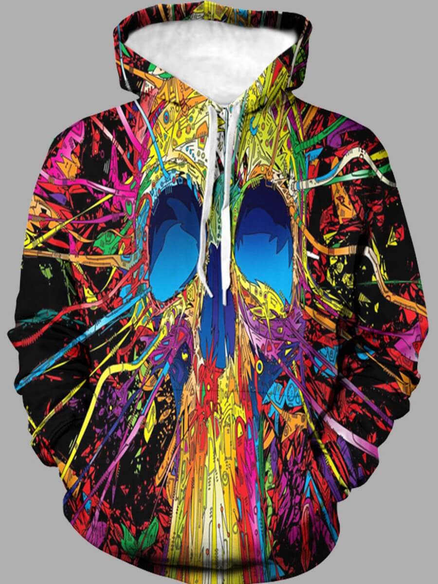 

Lovely Trendy Hooded Collar Multicolor Men Hoodie, Multi