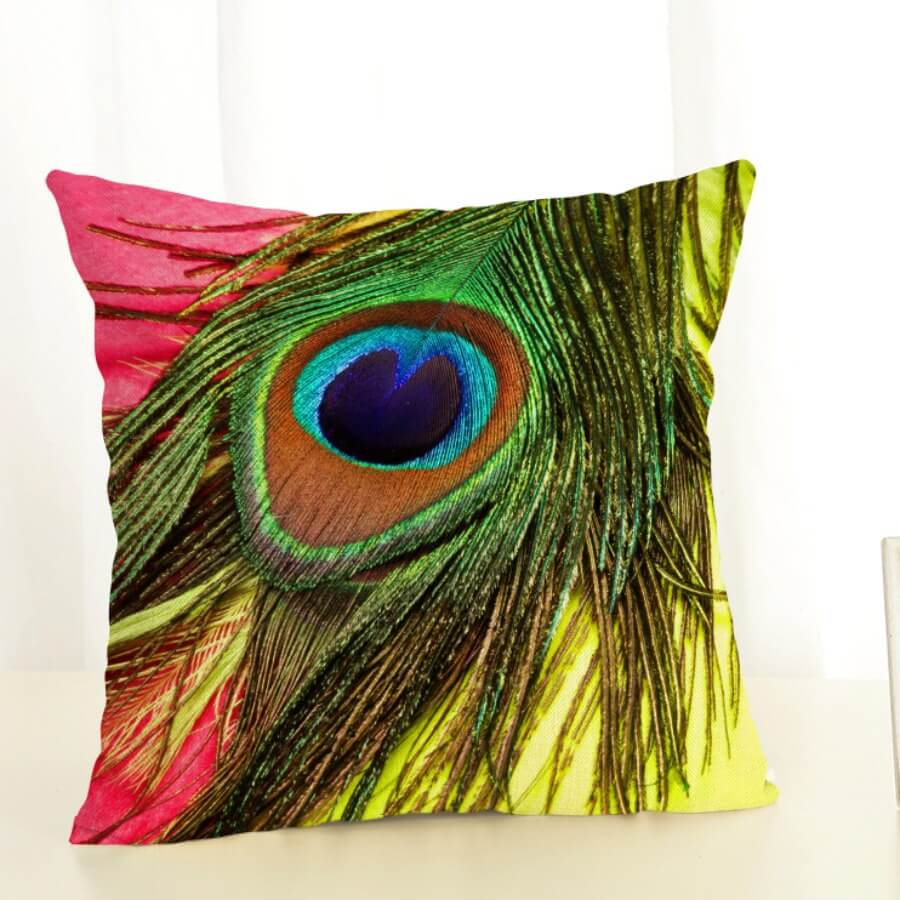 

Lovely Print Yellow Decorative Pillow Case