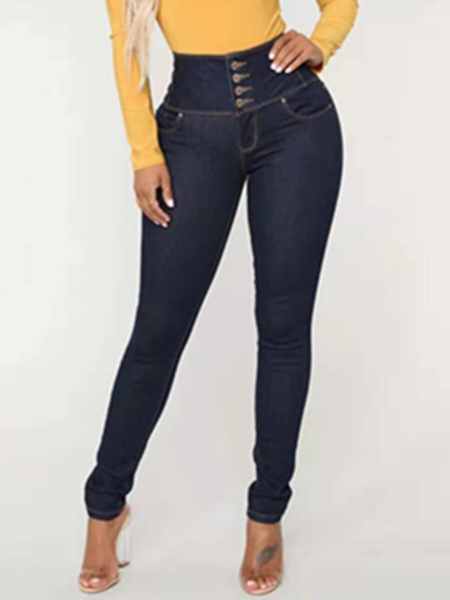 

Lovely Stylish Buttons Design Deep Blue Jeans