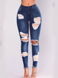 LW High-waisted High Stretchy Ripped Jeans