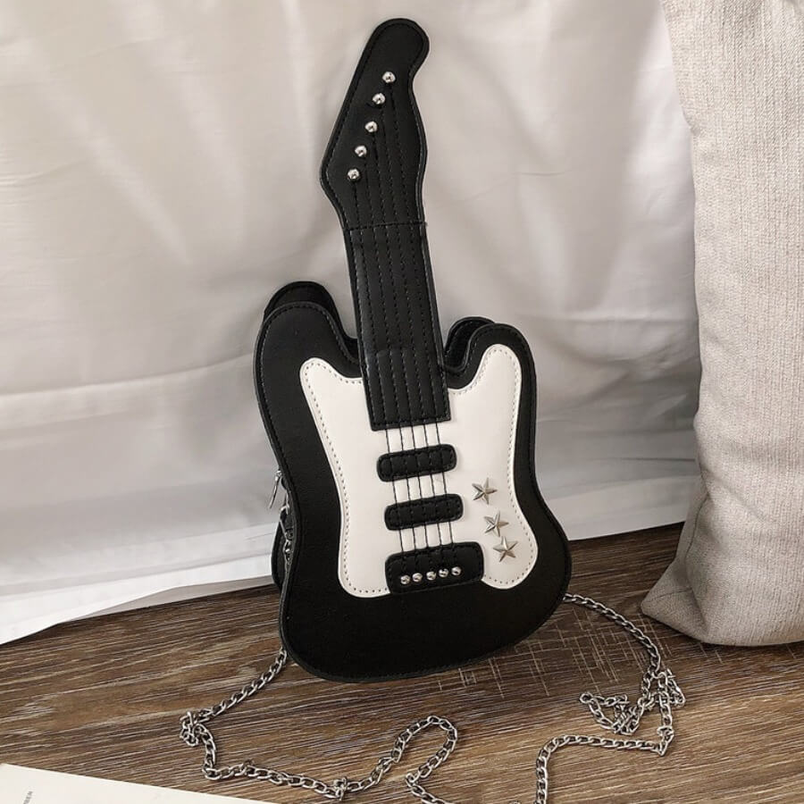 

Lovely Chic Guitar Black Crossbody Bag