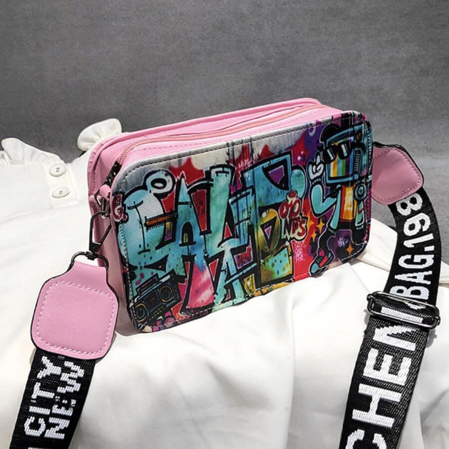 lovely trendy plaid rose red messenger bag