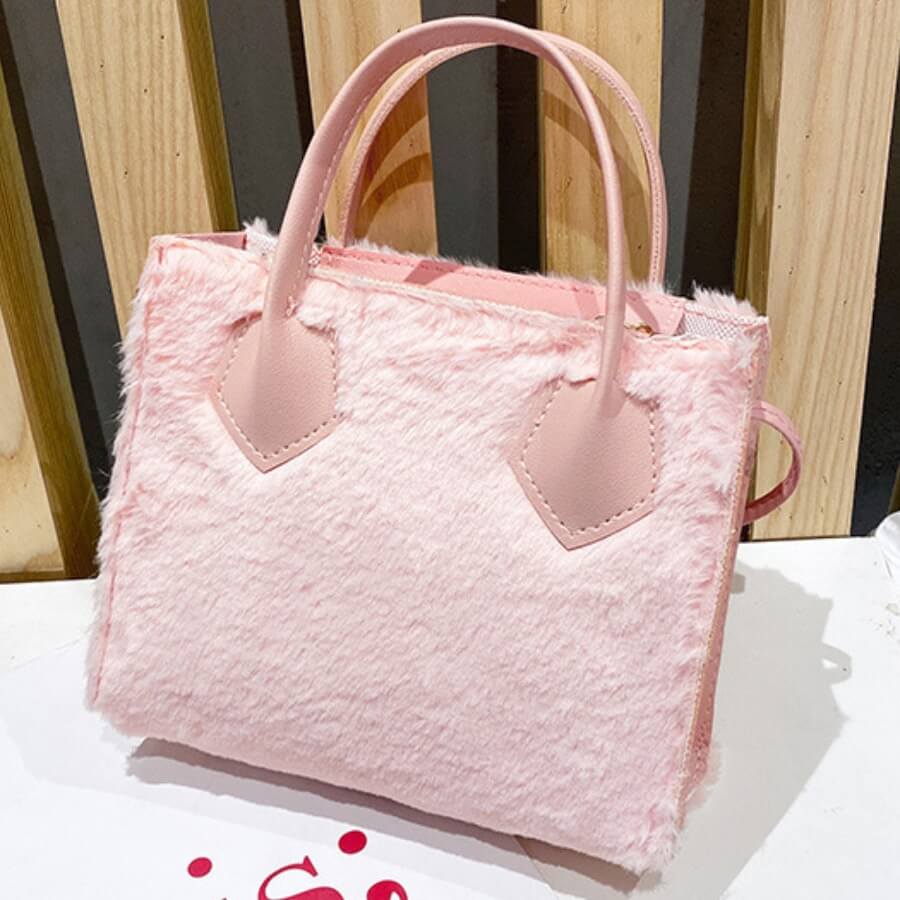 

Lovely Casual Patchwork Pink Crossbody Bag