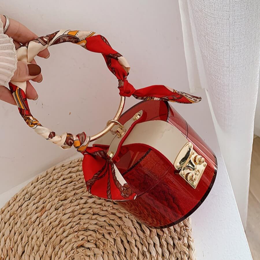 

Lovely Chic Clear Luctte Red Crossbody Bag
