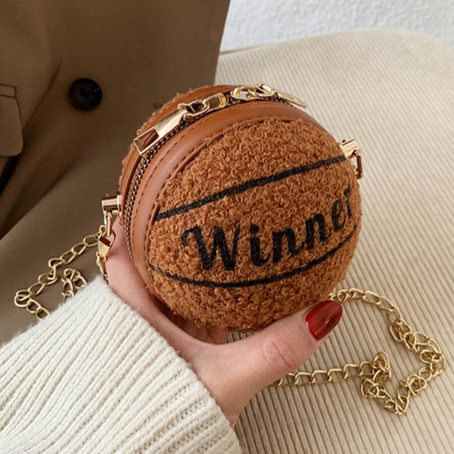 

Lovely Chic Basketball Brown Crossbody Bag